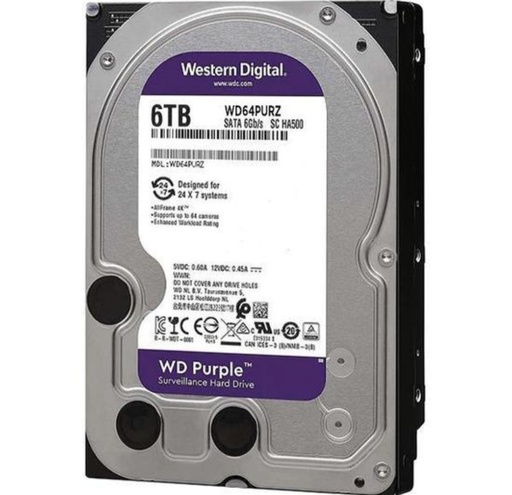 [DDWD6TBVV] Disco duro Western Digital Purple 6TB de 3.5" de 5400 RPM